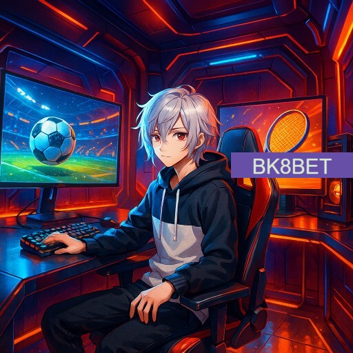 Imagem promocional da BK8BET mostrando a plataforma e suas vantagens