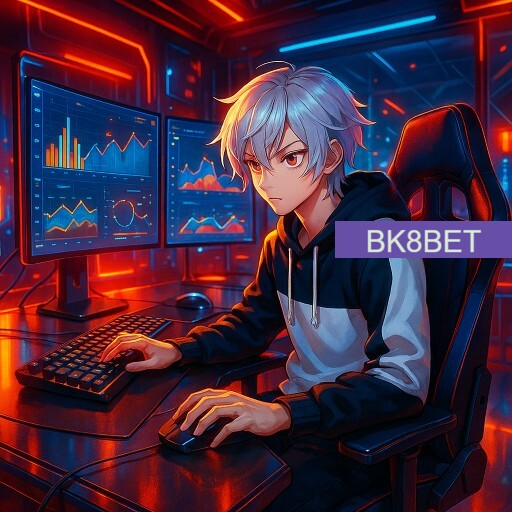 Imagem promocional da BK8BET mostrando a plataforma e suas vantagens