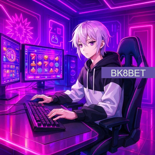 Imagem promocional da BK8BET mostrando a plataforma e suas vantagens