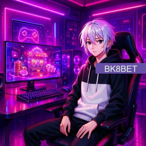 Imagem promocional da BK8BET mostrando a plataforma e suas vantagens