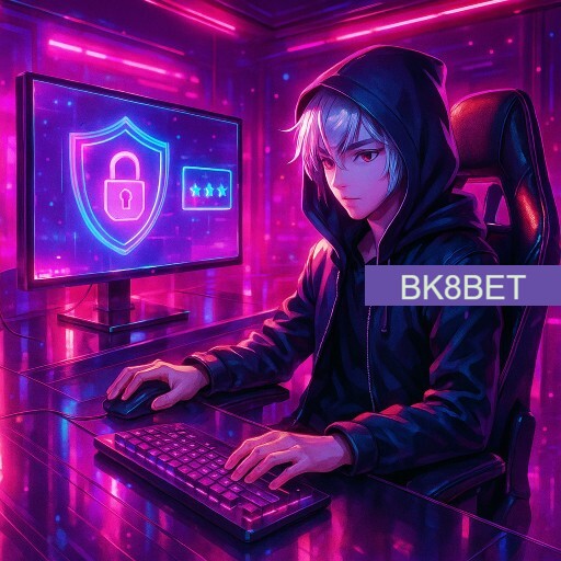 Imagem promocional da BK8BET mostrando a plataforma e suas vantagens