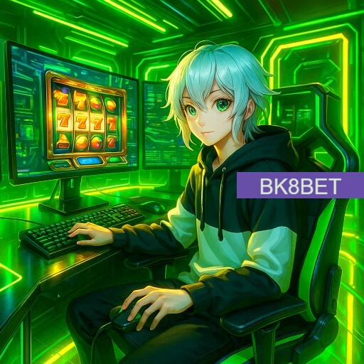 Imagem promocional da BK8BET mostrando a plataforma e suas vantagens