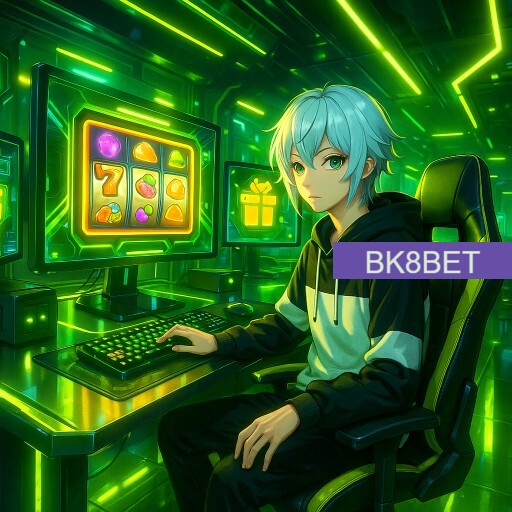 Imagem promocional da BK8BET mostrando a plataforma e suas vantagens